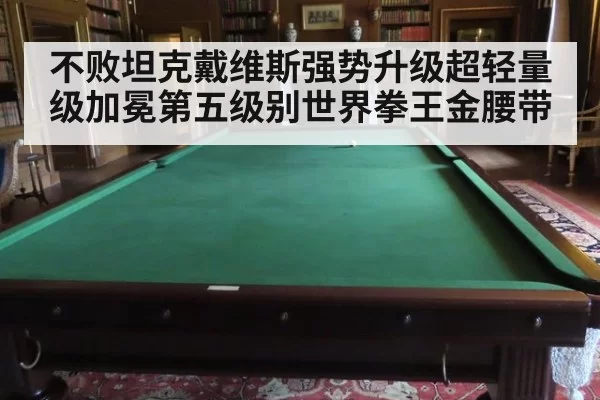 不败坦克戴维斯强势升级超轻量级加冕第五级别世界拳王金腰带